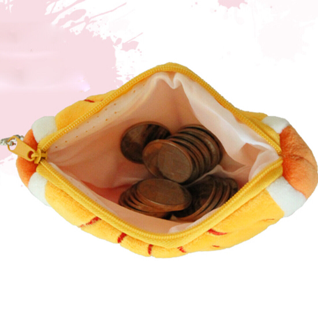Women Soft Plush Fruit Coin Wallet Phone Bag Wallet Purse Zipper Handbag