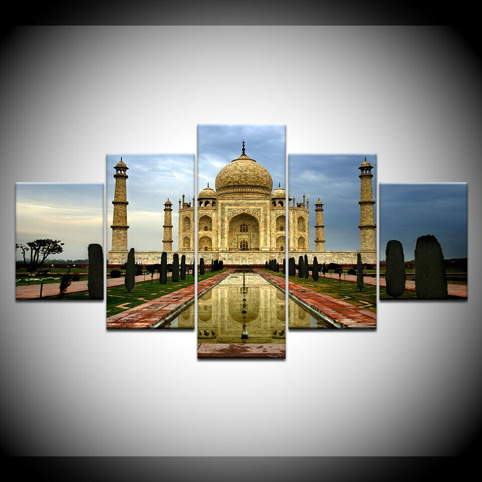 Canvas Wall Art HD Prints Poster Frame 5 Pieces Taj for Living Room No Framed