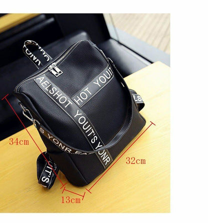 Female School Bag Girl's Backpack Casual Letter Travel Backpack Daily Campus Bag