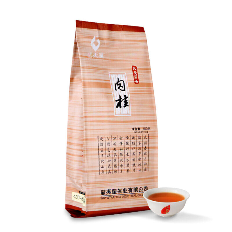 Wuyi Star Rougui Rou Gui Oolong Tea Fujian Wuyi Mountain Rock Tea Yan Cha 100g