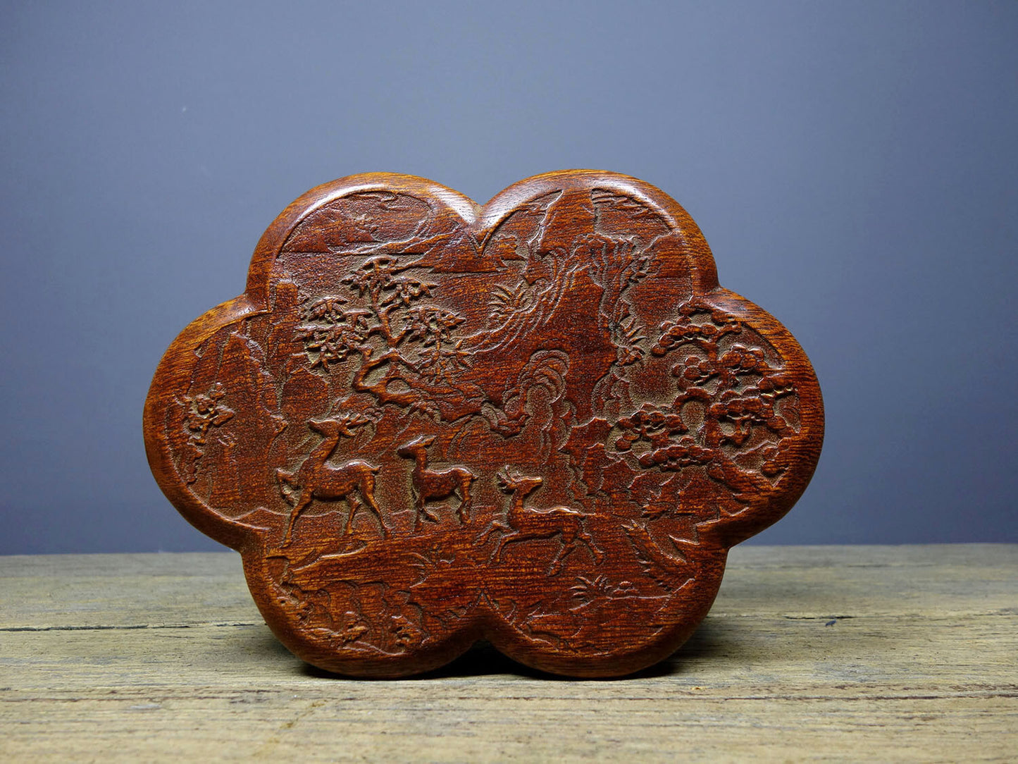 Collections Chinese Rosewood Carved Exquisite Thumb Ring Box Ring Storage Box