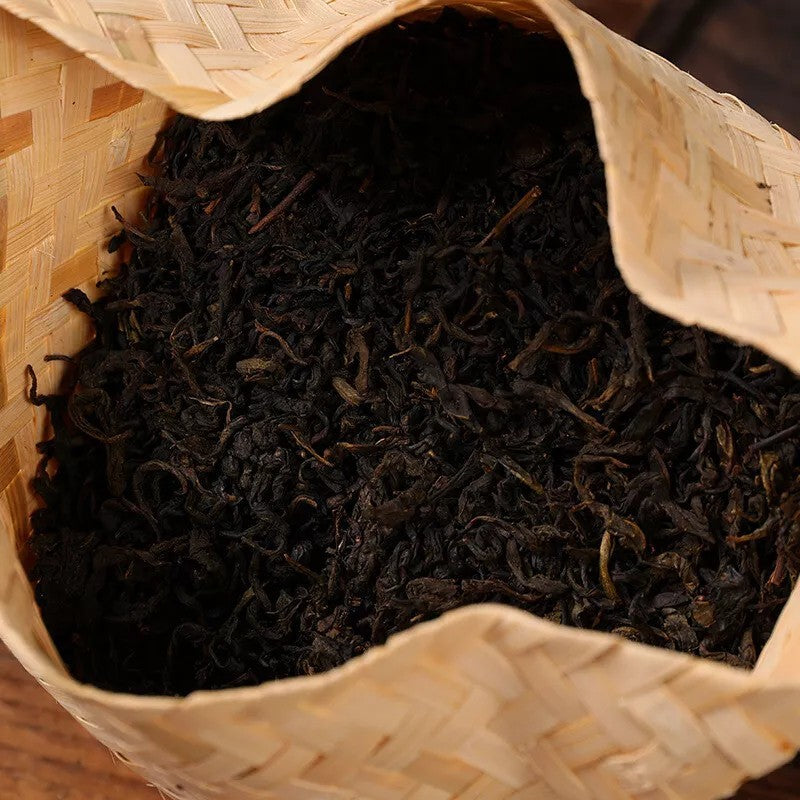 500g Hunan Anhua Black Tea Dark Tea Tribute Tian Jian Loose Bamboo Basket Packed