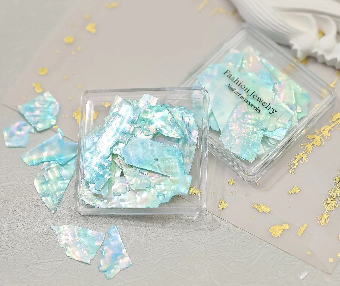 Nail Art Decorations 1 Box Abalone Shell Flakes Glitter DIY Manicure Accessories