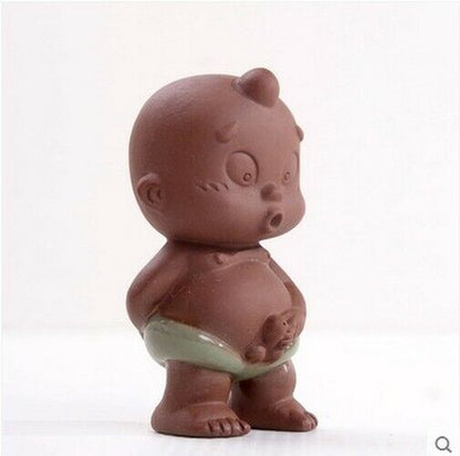 Tea Pets Purple Clay Decoration Crafts Monk Baby Boy Spray Pee Tea Accessories