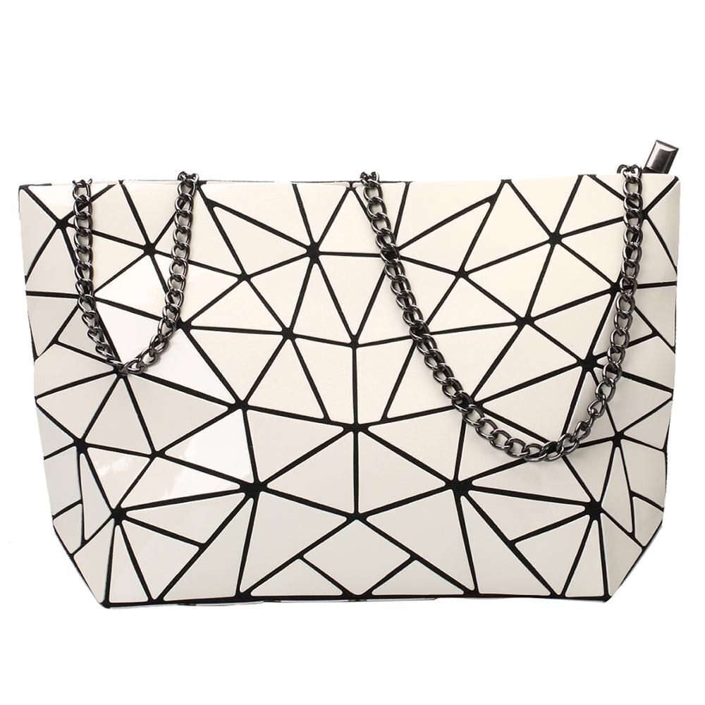 Chain Shoulder Bag Fashion Geometric Messenger Bag Crossbody Clutch 28*7.5*18CM