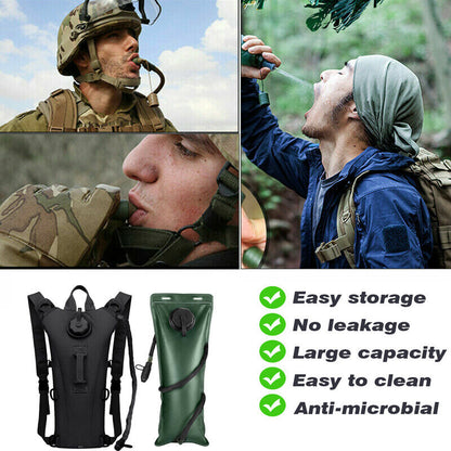 Tactical Hydration Backpack 3L Water Bladder Bag Hunting Climbing Hiking Cycling