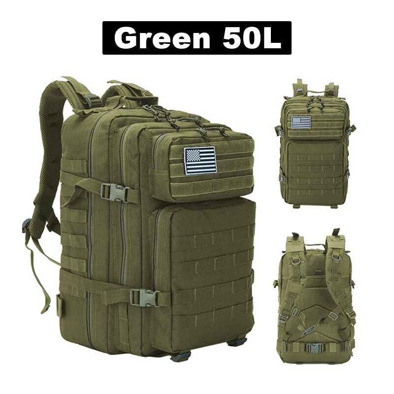 50L Army Tactical Backpack Men's Travel Backpack Men Outdoor Sports Bags