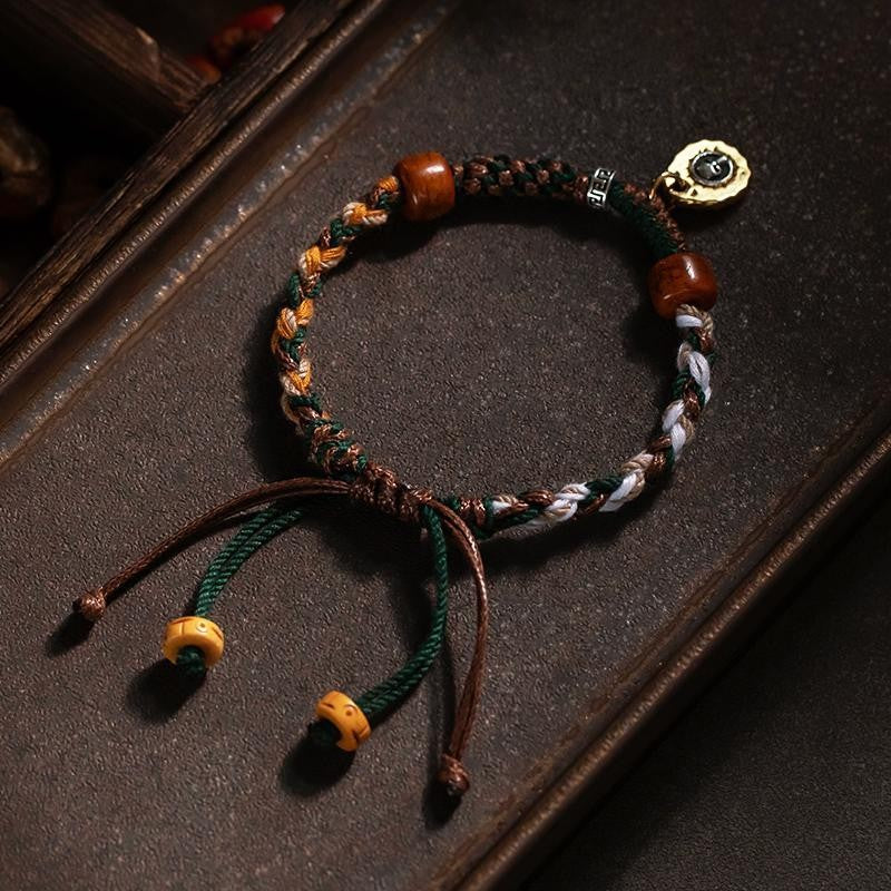 Tibetan Bracelet Handwoven Ethnic Style Blessing Adjustable Hand Accessory