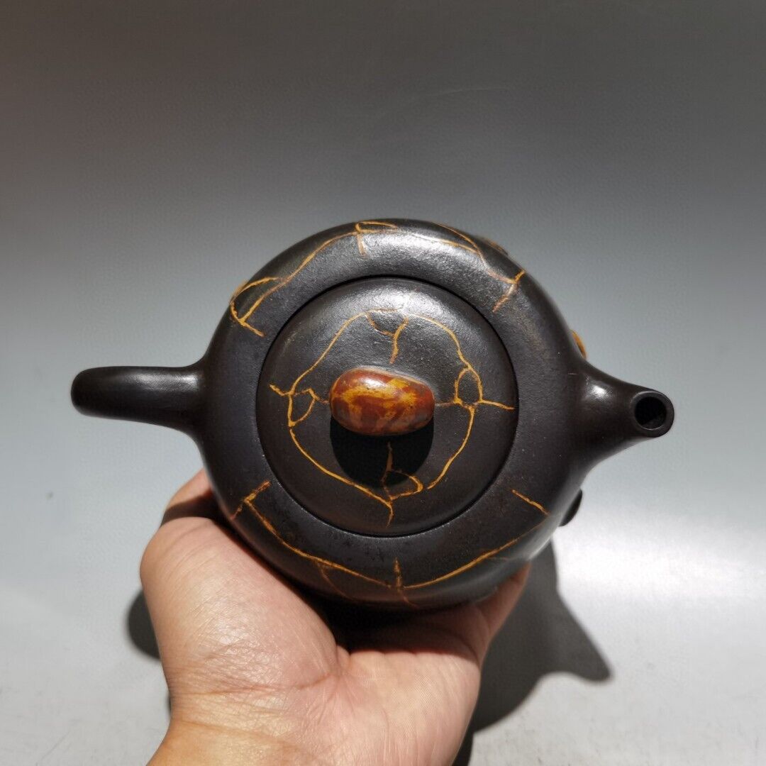 Vintage Chinese Yixing Purple Clay Teapot Zisha Pure Handmade Household Teaware