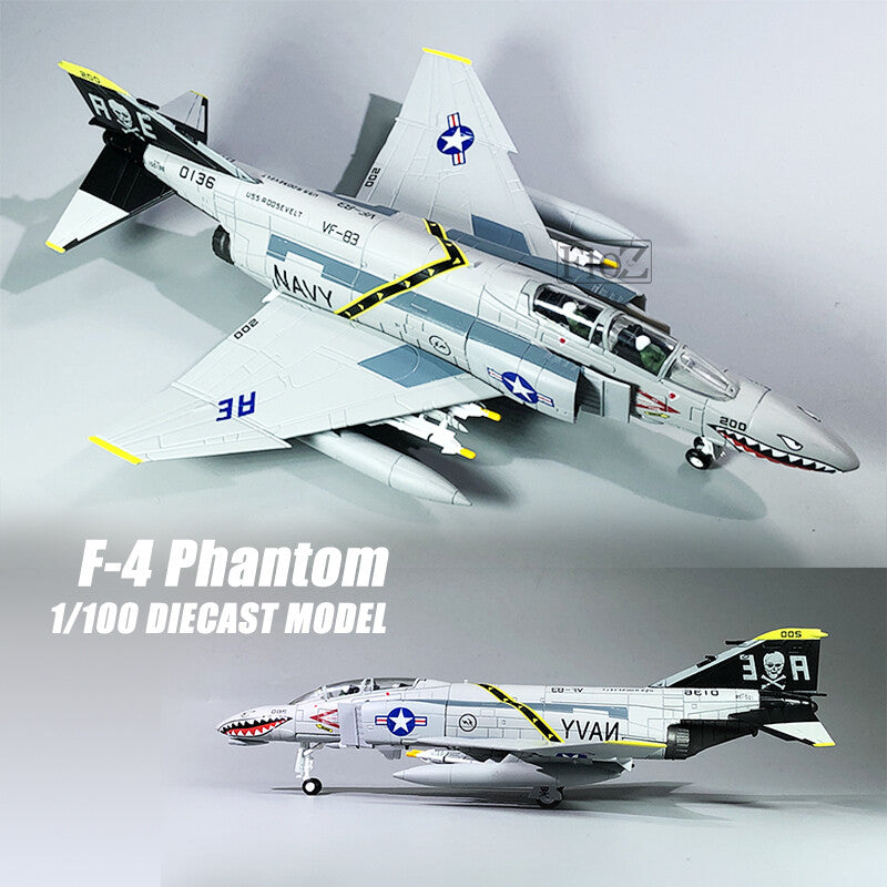 F-4 Phantom 1/100 diecast plane model aircraft WLTK