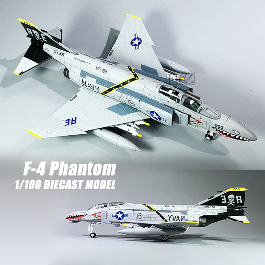 F-4 Phantom 1/100 diecast plane model aircraft WLTK