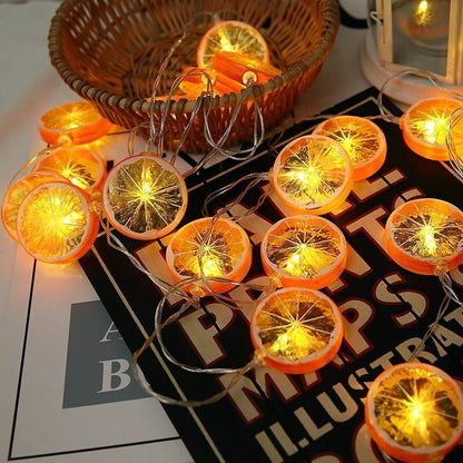LED Lemon String Light 3M Shape Fairy Warm White Strip Battery USB Operated Wire