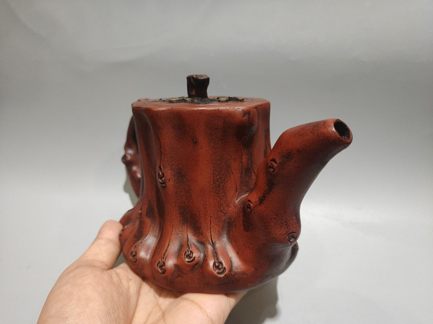 Chinese Yixing Zisha Clay Handmade Exquisite Tree Stump Teapot 31299
