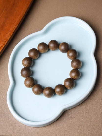 16mm Chinese Natural Eaglewood Handmade Exquisite Bracelets 30342