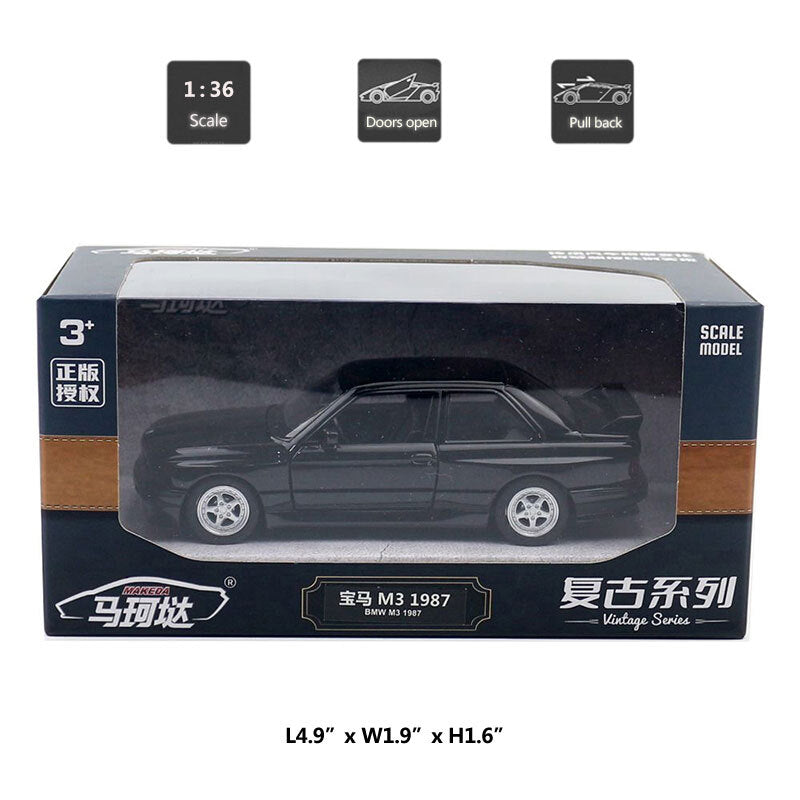 1/36 BMW M3 Model Car Metal Diecast Toy Vehicle Boys Toys Kids Gifts Doors Open