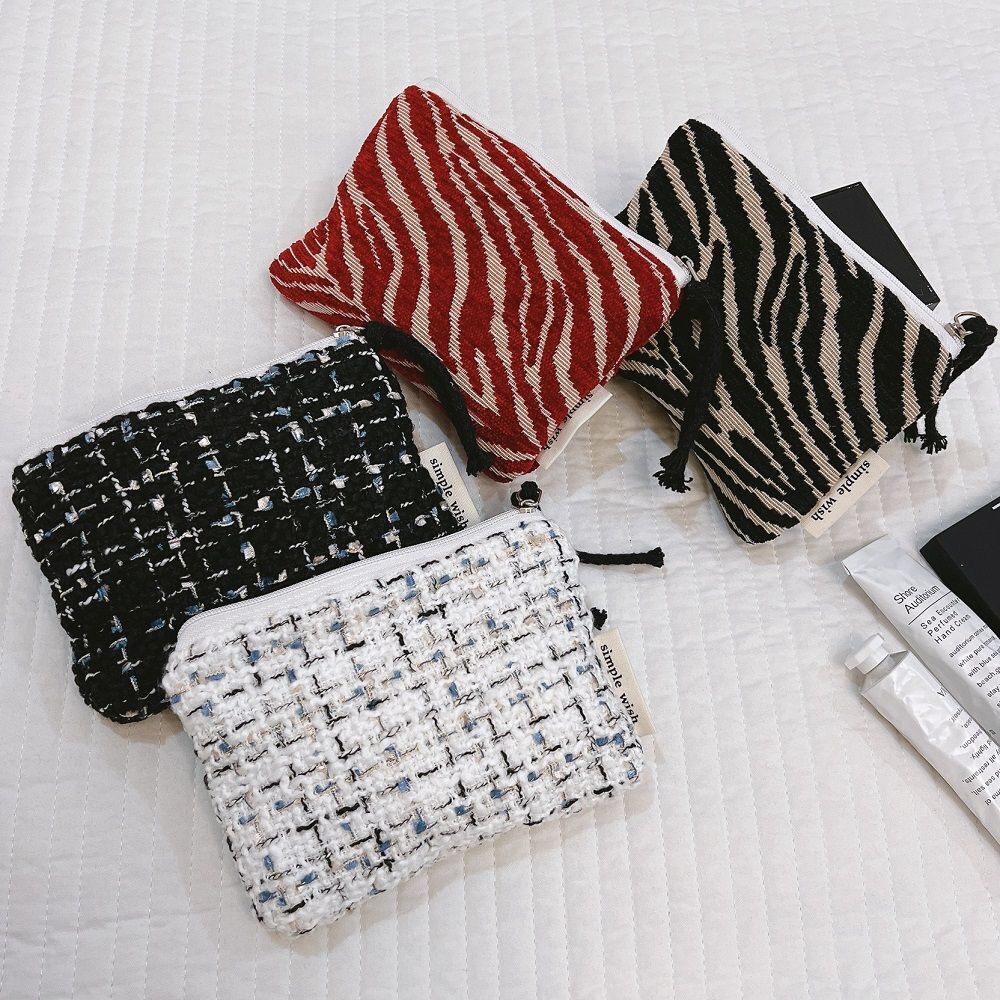 Small Cosmetic Bag Zipper Makeup Lipstick Travel Purse Organizer Pouch 14*10 CM