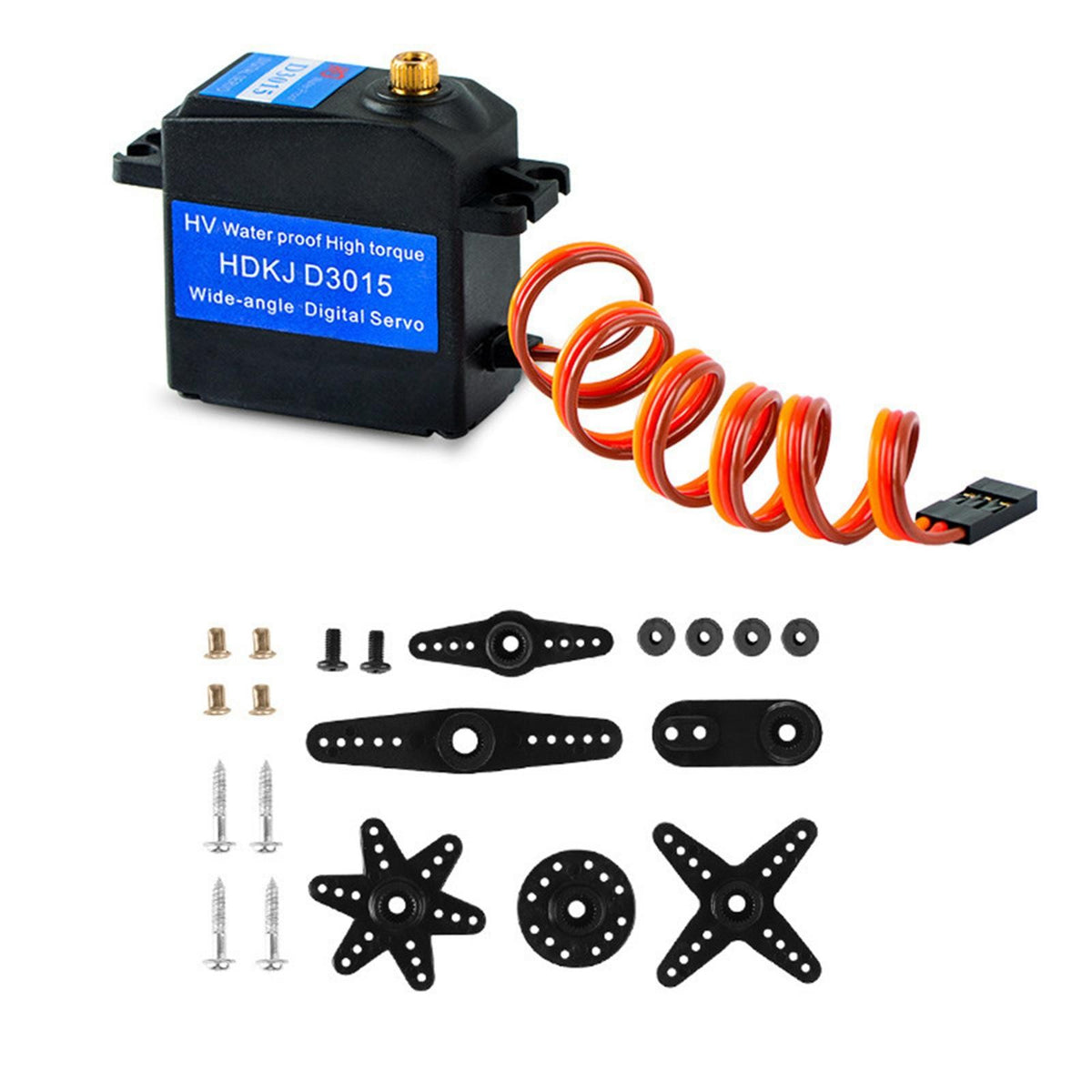 4.8V -7.2V D3015 15kg Metal Gear Waterproof High Torque RC Car Digital Servo a