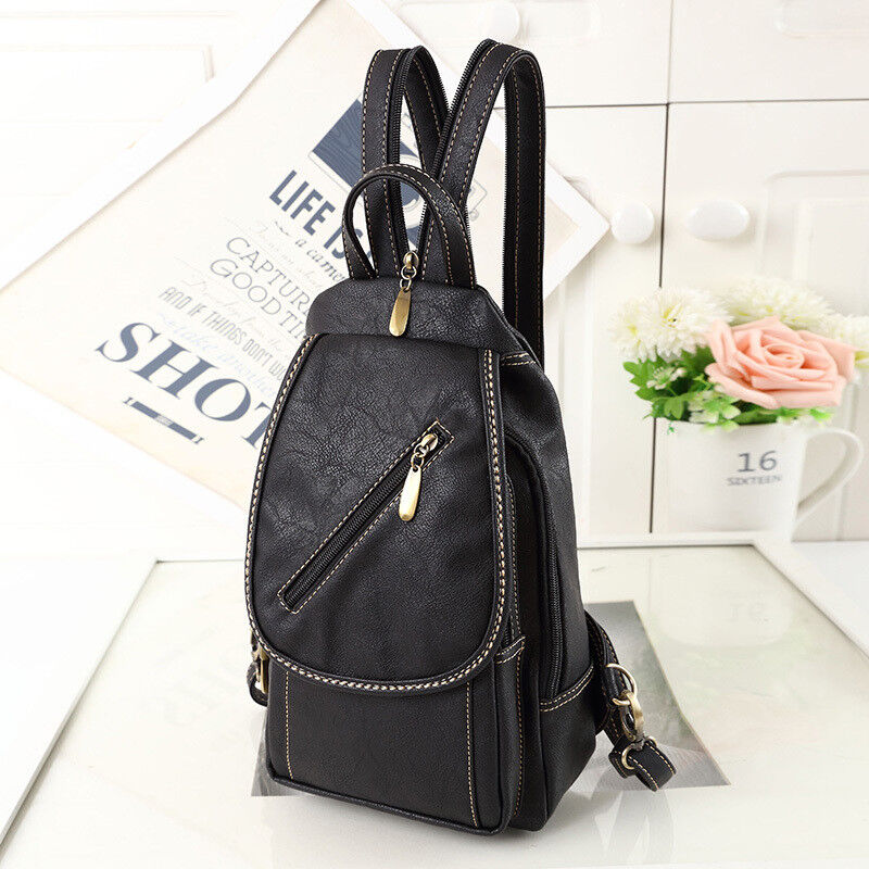 Convertible Faux Leather Small Mini Backpack Rucksack Sling bag Purse Cute Bag