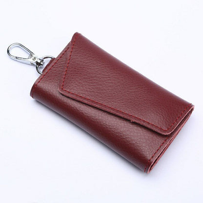 Men Women Car Key Keychain Key Bag Holder Pouch Leather Unisex Key Bag Small Bag