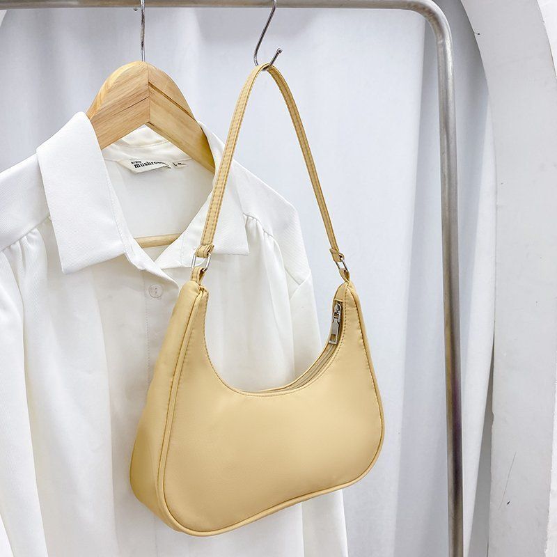 Nylon Underarm Shoulder Purse Canvas Small Shoulder Bag Clutch Handbag Polyester