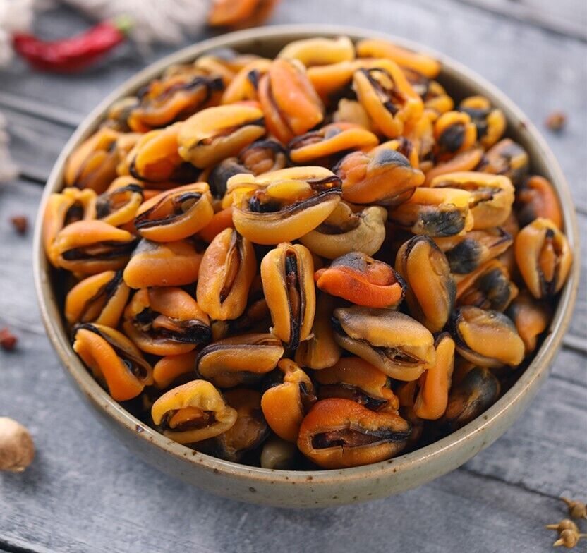 Snacks Chinese Food Seafood Dried Mussel Haihong中国小吃贻贝壳菜青口贝干货 海虹淡菜干 health food