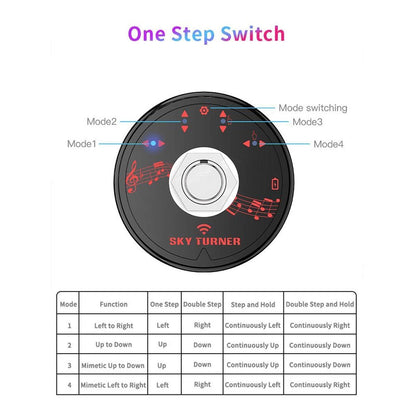Bluetooth Reading Page Turning Pedal Rechargeable Foot Switch For Music Sheet