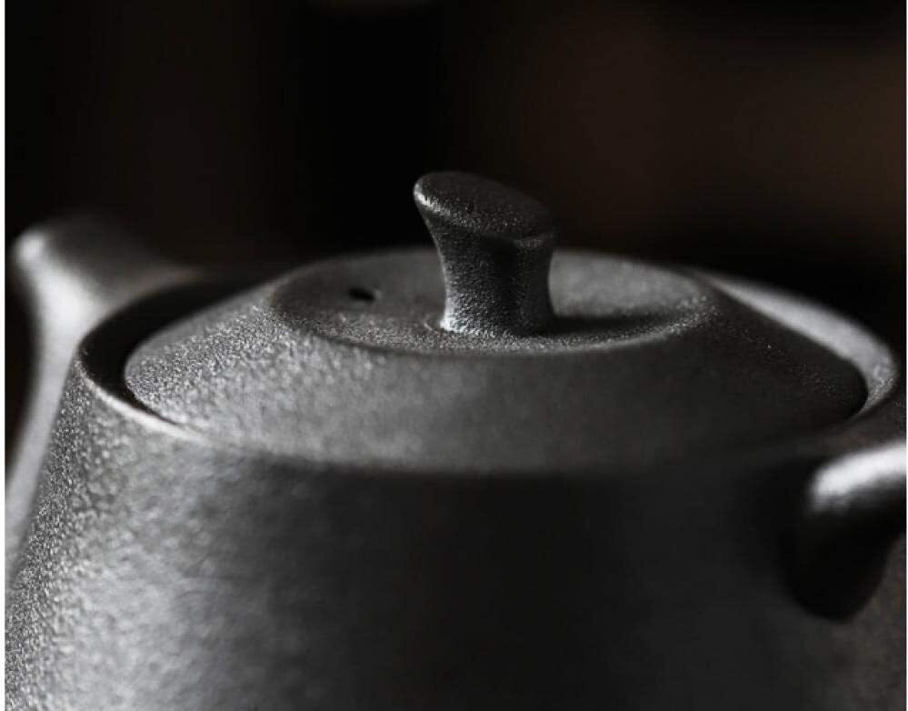 4.72" Ceramic Teapot Handmade Single Pot Kungfu Tea Set Black Pottery Teapot
