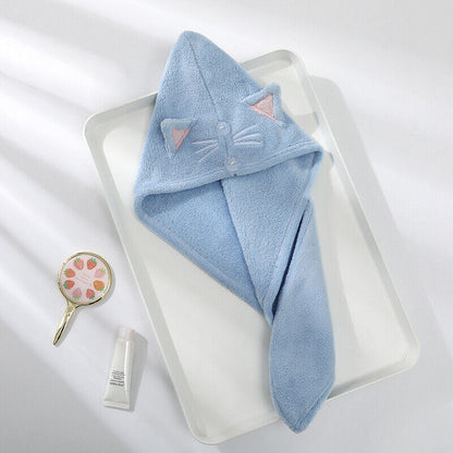 Dry Hair Cap Coral Velvet Hair Cap Quick Dry Drying Bath Shower Hat ⊰