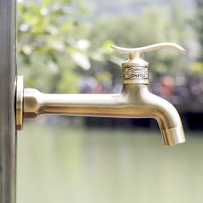Decorative Garden Faucet Brass Animal Shape Bibcock Retro Tap Bathroom Accessory