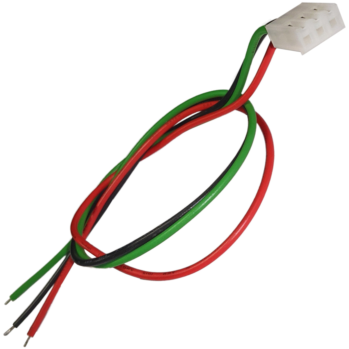 ASM 3-Pin Female Connector with Green, Black, Red Leads
