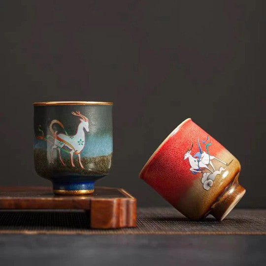 Deer Ceramic Teacup Cute Panda Tea Cup 100ml