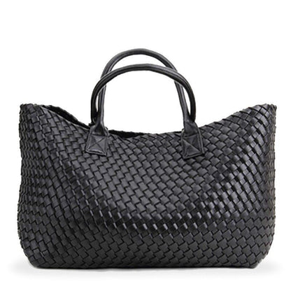 Woven Handbag Women Fashion Tide Weave Hand Shoulder Purse Shopping Basket Bag