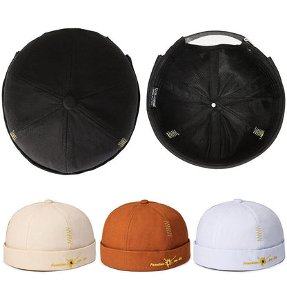 Hip Hop Hats Summer Hats Beanie Hat Skullies Cap Brimless Street Solid Color