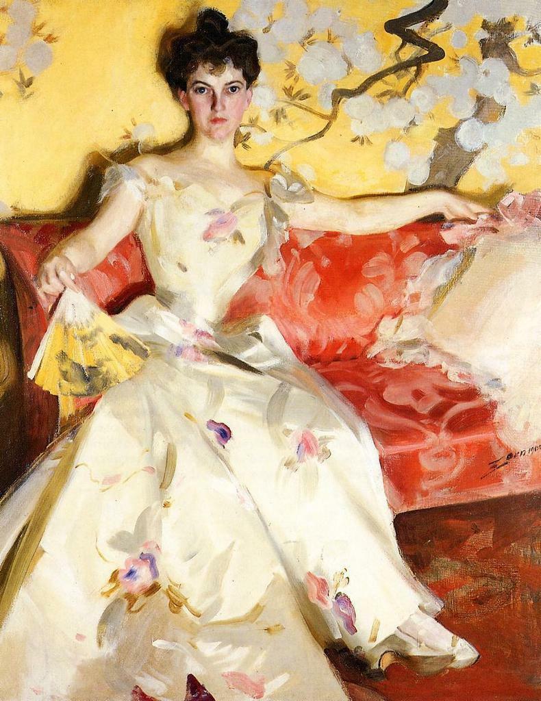 high quality oil painting 100% handpainted on canvas "Lady with a fan "