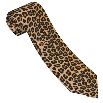 Men Women Neckties Polyester Slim Classic Fashion Animal Leopard Printed 145x8cm