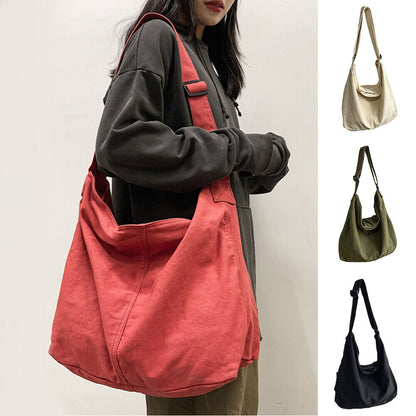 Women Shoulder Bag Shopper Canvas Tote Bag Large Capacity Crossbody Bags