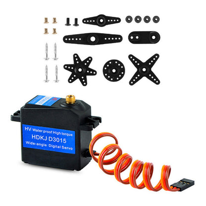 4.8V -7.2V D3015 15kg Metal Gear Waterproof High Torque RC Car Digital Servo a
