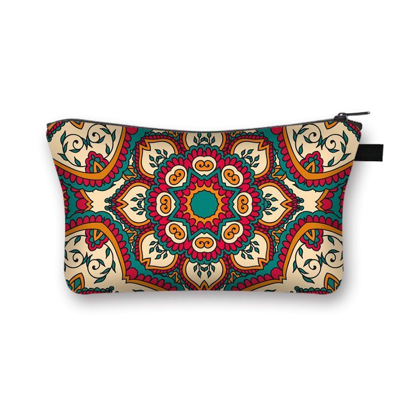 Vintage Pattern Multifunctional Cosmetic Bags Organizer Gothic Wallet Polyester