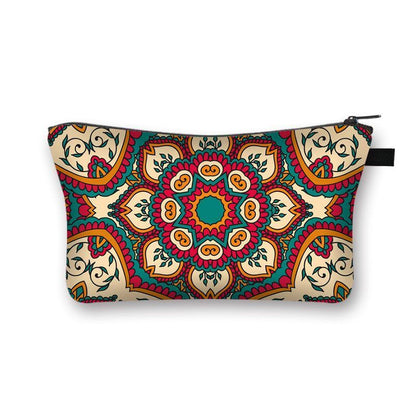 Vintage Pattern Multifunctional Cosmetic Bags Organizer Gothic Wallet Polyester