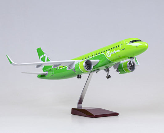 1:80 47CM S7 AIRLINES AIRBUS A320neo Airplane Landing Gear Resin Aircraft Model