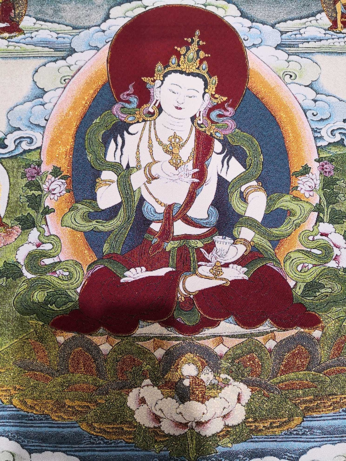 36" Tibet Tibetan Cloth Silk Buddhism Vajrasattva Buddha Tangka Thangka Mural