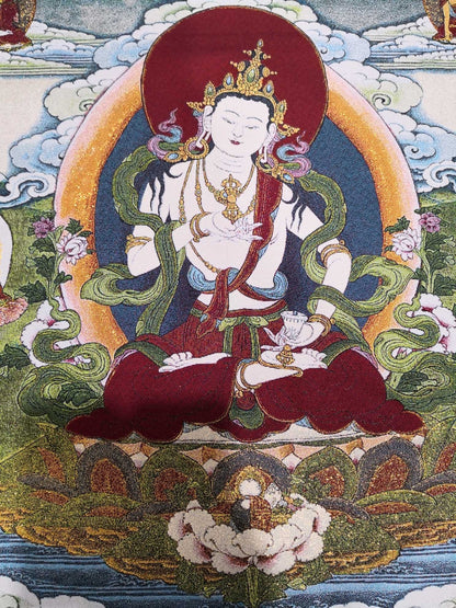 36" Tibet Tibetan Cloth Silk Buddhism Vajrasattva Buddha Tangka Thangka Mural