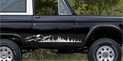Graphics Forest Mountain Car Side Stickers For All Models Vinyl Decals Custom