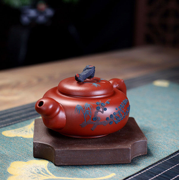 Dahongpao Yixing Zisha Red Pottery Handmade Purple Clay Teapot Kungfu Tea Pot