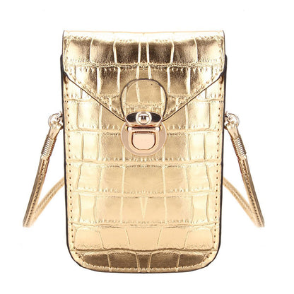 Phone Mini Bags Clutches Shoulder Bag Leather Women Handbag Black Handbag Flap