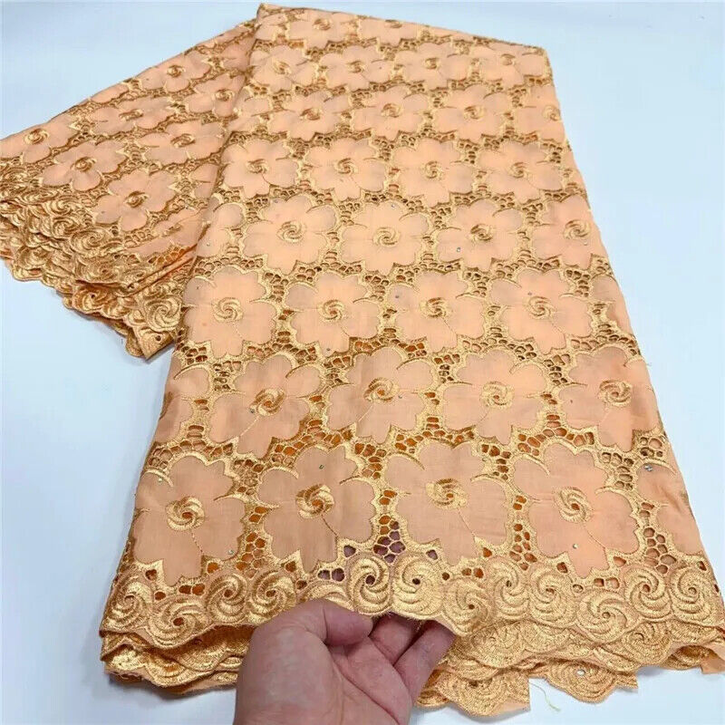 5 yard Swiss lace latest heavy beaded Embroidery 100% lace popular