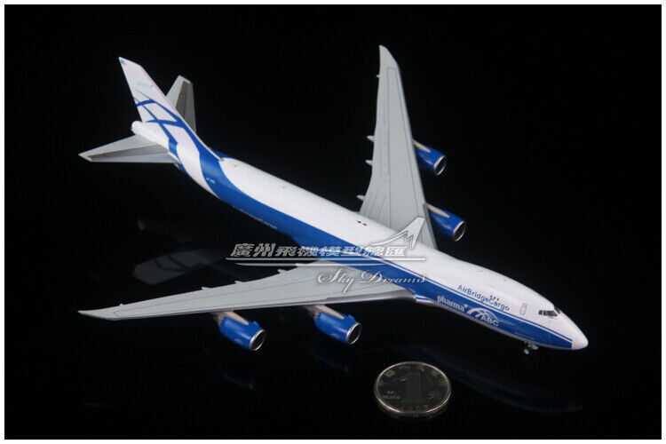 1:400 JC Wings AirBridgeCargo BOEING 747-8F Aircraft Diecast Airplane Model