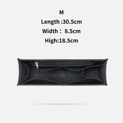 Purse Organizer Insert Felt Makeup Bag Zipper Luxury Handbag Tote Shaper Travel