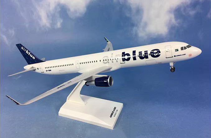 30CM 1:150 Risesoon airblue AIRBUS A321 Passenger Airplane ABS Plastic Model