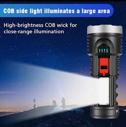 Linterna LED tactica Recargable Linternas Alta Potencia de Casa Batería Poderoso